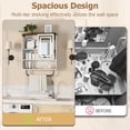 thumbnail image 5 of Vecenuy Modern Bathroom Wall Cabinet with Mirror, Medicine Cabinet over Toilet Storage, Towel Bar, Sliding Door, 3 Lighting Modes & Adjustable Brightness, Antique White, 5 of 8