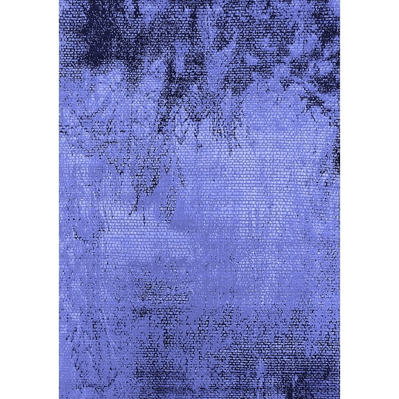 Ahgly Company Indoor Rectangle Oriental Blue Industrial Area Rugs, 2' x 5'