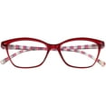 thumbnail image 3 of EV1 Pippa Crystal Red +1.25 Reading Glasses with Case, 3 of 8