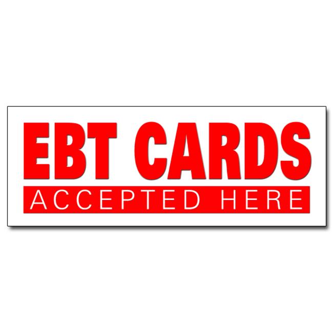 SignMission D12 Ebt Cards 12 in. EBT Cards Decal Sticker