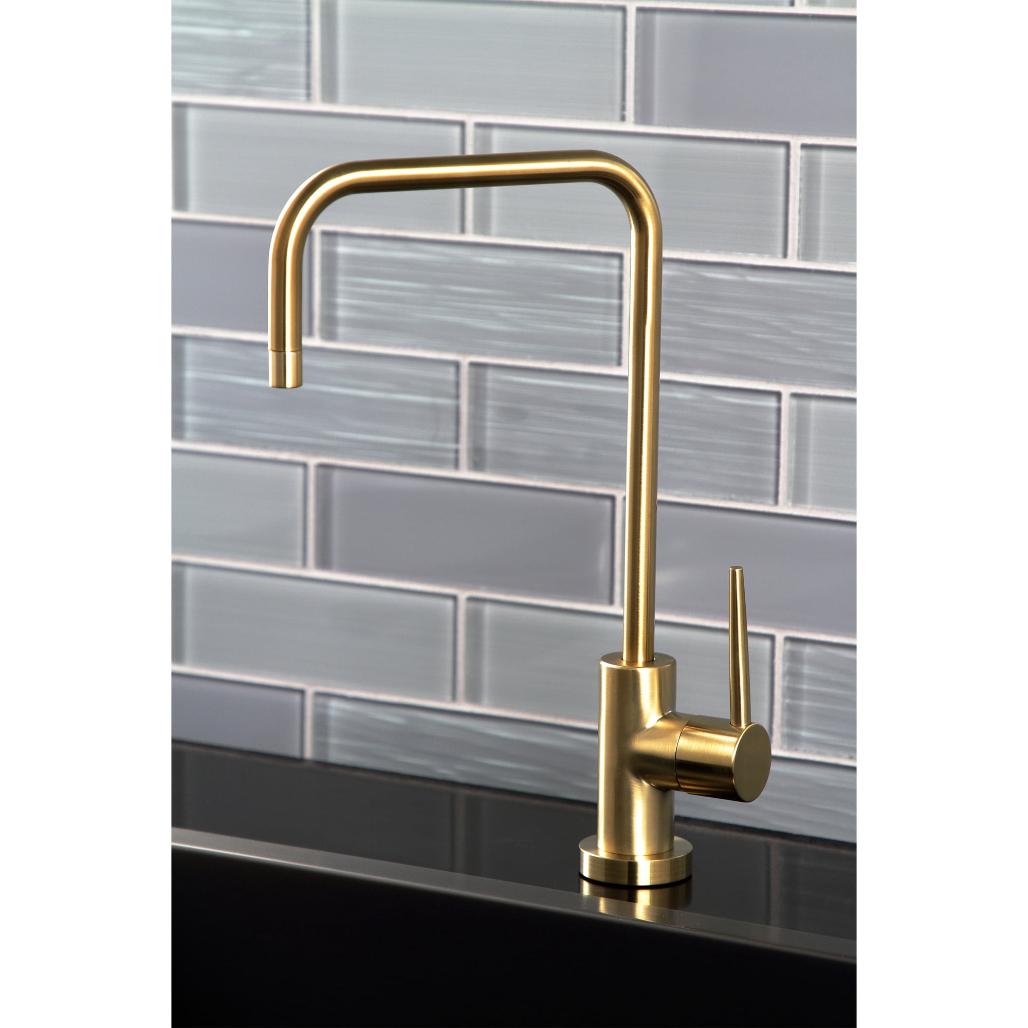 Kingston Brass KS6197NYL New York Single-Handle 1-Hole Deck Mount Water Filtration Faucet in Brushed Brass