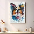 thumbnail image 4 of Papillon Dog Canvas Wall Art Prints,Watercolor Dog Art Canvas Painting Poster,Pet Canvas Painting Puppy Artwork 8x12 inches, 4 of 6