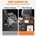 thumbnail image 4 of 3-in-1 Back Seat Car Organizer, Car Backseat Storage Box with Cup Holder, Tissue Box&Hooks, Multifunctional Waterproof Storage for Hold Phones Drinks Handbags (Brown), 4 of 7