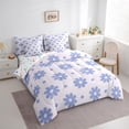 thumbnail image 3 of Homewish Kawaii Daisy 7pcs Bedding Comforter Set,Cute Cartoon Floral Queen Bedding Sets,Purple Blossom Queen Sheet Sets For Kids,Breathable Home Decor Reversible, 3 of 8