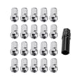 thumbnail image 4 of 20 tuercas para ruedas de carreras con llave, accesorios de repuesto resistentes Plata M12x1.25, 4 of 9
