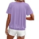 thumbnail image 3 of Camisetas Casuales de Verano para Mujer, Camisetas de Corta con Cuello en V, Color , Talla M, 3 of 7
