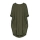 thumbnail image 1 of Women Plus Size Long Eeve Loose Midi Dress With Pockets, 1 of 4