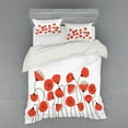thumbnail image 2 of Ambesonne Nature Bedding Set 3 Pcs, Summer Poppy Flowers, Twin XL, Vermilion and Pearl, 2 of 3