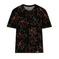 thumbnail image 3 of Womens Maple Leaf Print T Shirt Short Sleeve Crewneck Casual Autumn Graphic Tee Tops Loose Fit Trendy Blouse, 3 of 3