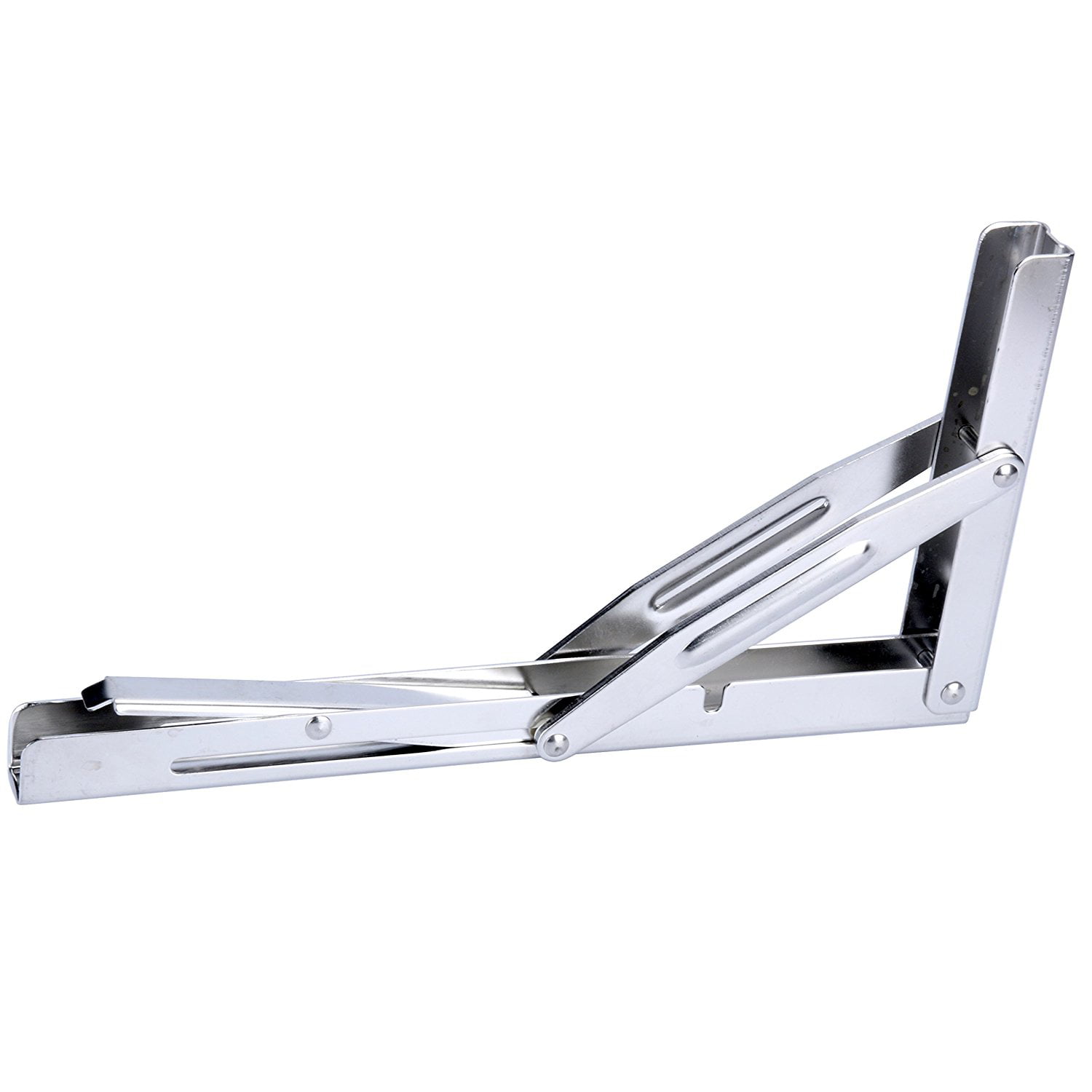 330lb Long Release Arm Amarine-made Long Release Arm Polished Stainless Steel Folding Shelf Bench Table Folding Shelf or Bracket Max Load