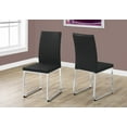 thumbnail image 3 of Dining Chair Set Of 2 Side Upholstered Kitchen Pu Leather Look Black, 3 of 6