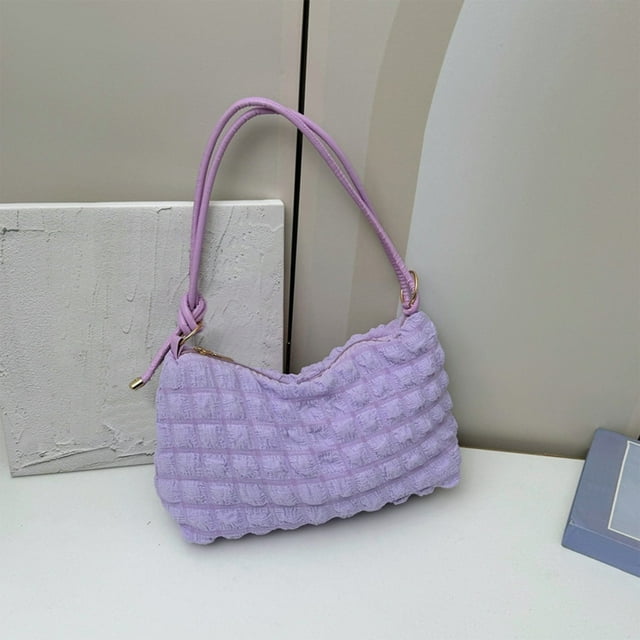Bolso Casual de Hombro para Mujer, Bolso de Mano de Poliéster, Bolso Bandolera, Correa Ajustable, 30x18x10cm, Múltiples Colores, 1 Pieza