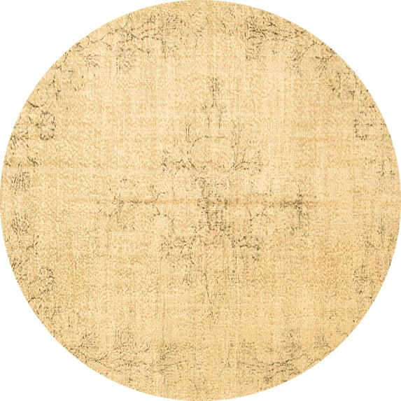 Ahgly Company Indoor Round Persian Brown Traditional Area Rugs, 8' Round