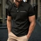 thumbnail image 1 of Blusa y camisa de manga corta con cuello vuelto y bloques de color para hombre Camiseta de manga corta con cuello abotonado para hombre, 1 of 5