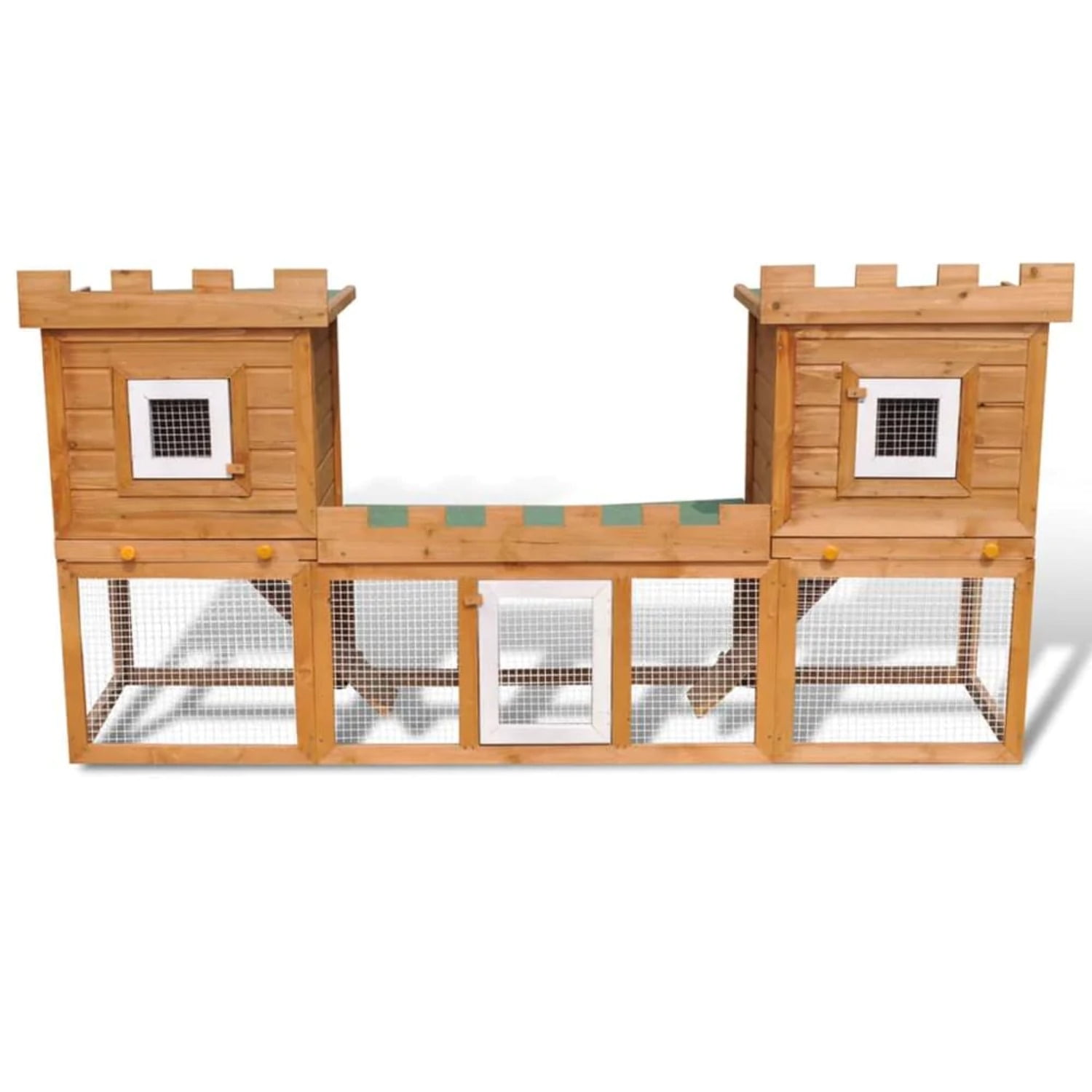 Outdoor Large Rabbit Hutch House Pet Cage Double House, 170174