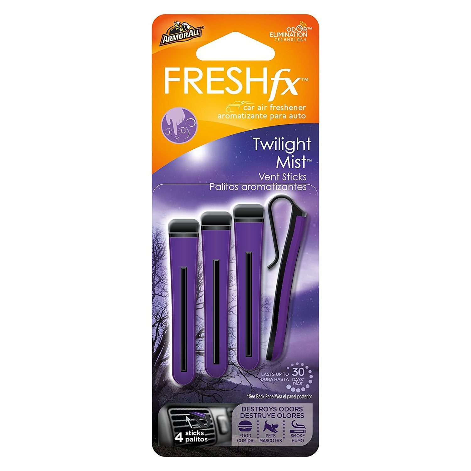 Armor All FRESHfx Car Air Freshener Vent Sticks, 4Sticks in a Pack