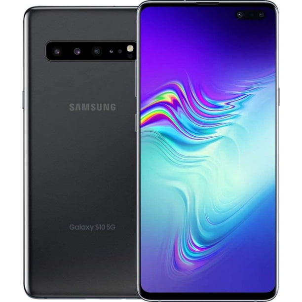 Samsung Galaxy S10 5g G977u Majestic Black 512gb Gsm Cdma Fully Unlocked Smartphonhe A Grade Refurbished Walmart Com