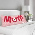 thumbnail image 2 of ABPHOTO Happy Mothers Day Card Birthday Card Mum Pink Red Love Hearts Best Mom Ever Body Pillow Covers Case Protector 20x60 inch, 2 of 2