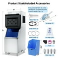 thumbnail image 3 of Coolski Commercial Ice Machine 350Lbs/Day, 22'' Wide Ice Maker with 300lbs Large Storage Bin, Industrial Ice Machine for Restaurants/Bars/Hotels, Ice Ready in 5-15 min, Stainless Steel, 3 of 8