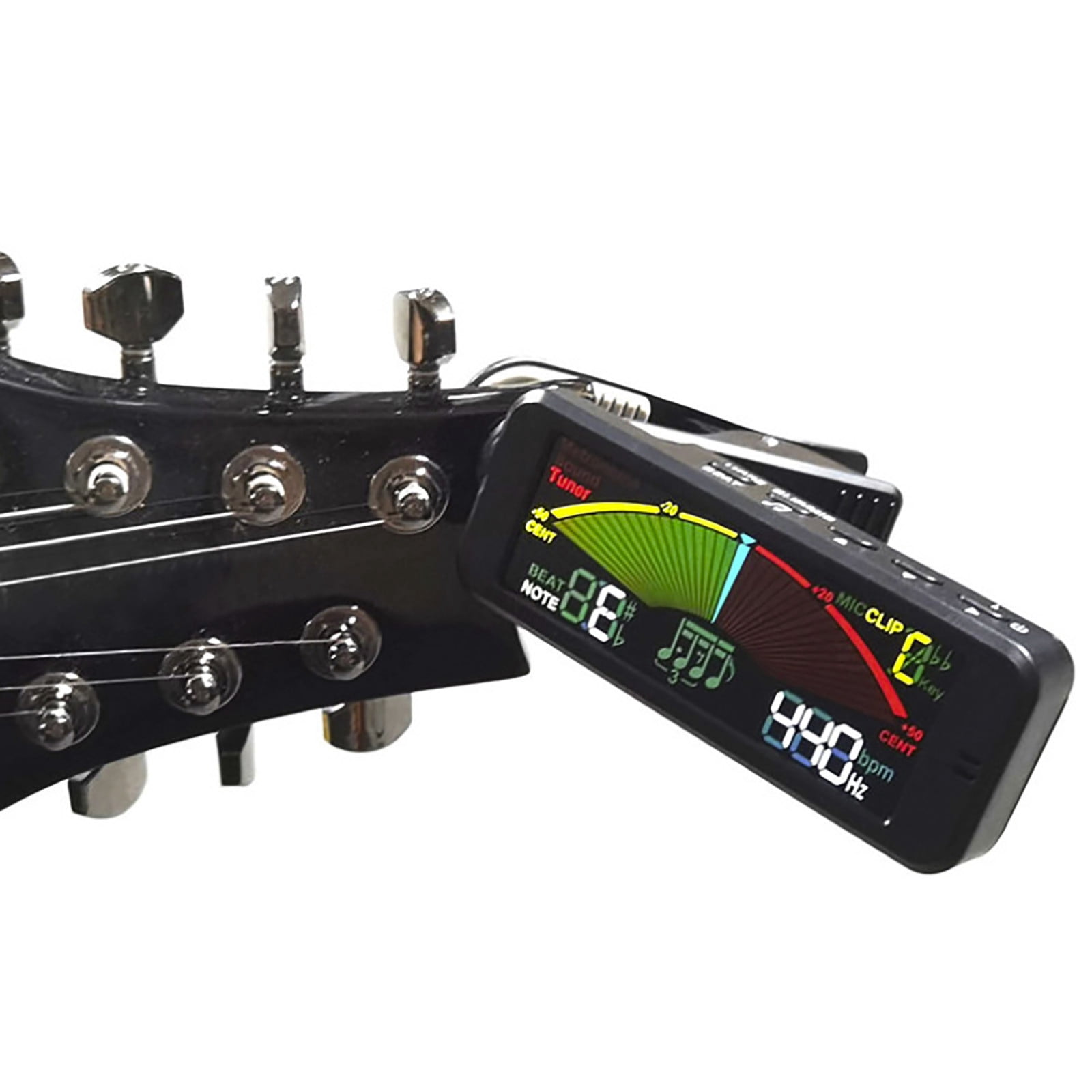 FMT-209 Guitar Tuner Clip-on, 2025 New 3 in 1 Metronome Tuner Tone Geneor for Chromatic Guitar Bass Ukulele Violin Musical Instrument Accory