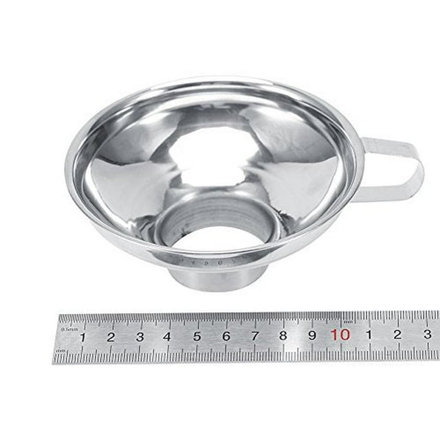 Embudo Filtro de Acero Inoxidable Yosoo Boca Ancha con Asa Tamaño Grande para Cocina y Restaurante