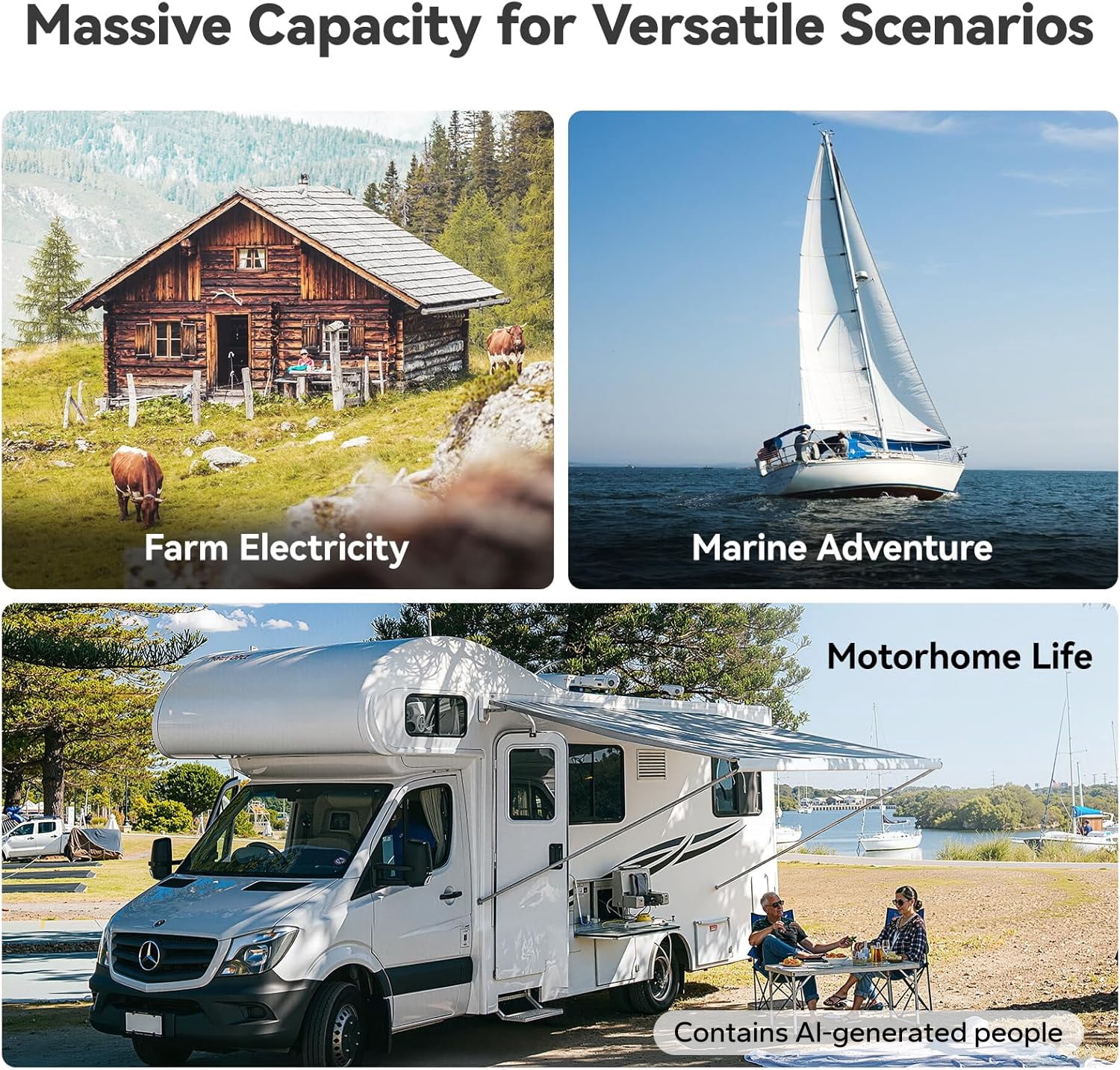 Power Queen 12V 300Ah Deep Cycle LiFePO4 Lithium Battery 3840Wh 200A BMS for Solar RV Marine Off Grid Cabin