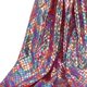 thumbnail image 1 of Tela de escamas de 1,09 yardas, 59 pulgadas de ancho, roja iridiscente, brillante, holográfica, spandex, poliéster, brillante, con estampado de escamas de pez, 1 of 9