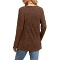 thumbnail image 5 of XIEERDUO Womens Sweaters Lightweight Henley Neck Button Up Long Sleeve Shirt Tops, 5 of 5