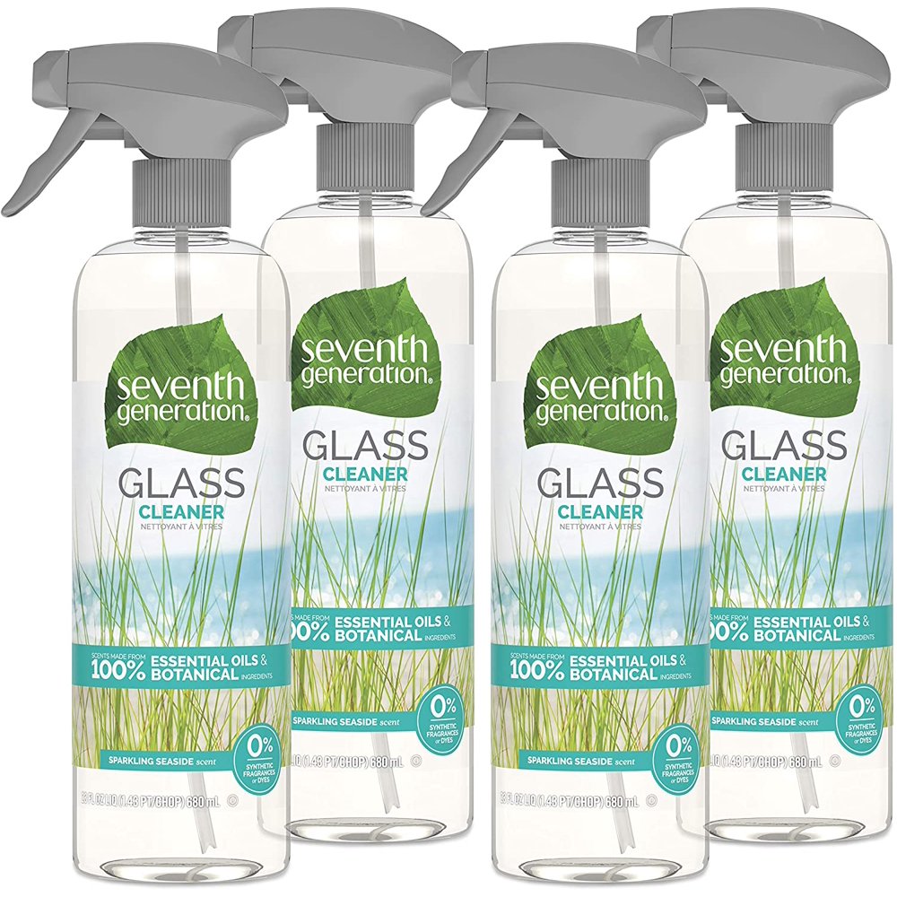 Seventh generation Glass Cleaner, Sparkling Seaside Scent, 23 oz, 4