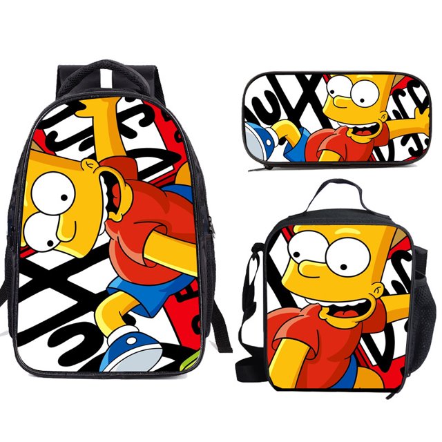 Animal Forest Student Bag, Youth Backpack, Student Backpack Three-piece Set-SinKeeU