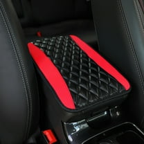 Leather Car Armrest Box Mat, [Universal] - Car Center Console Cover Mat Leather Car Armrest Cover, Truck/Car Armrest Mat Mat