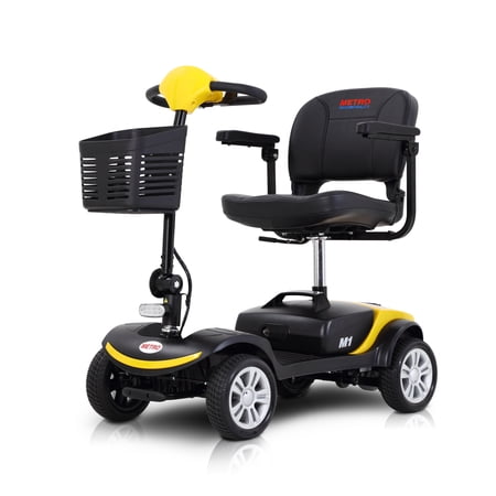 ZCOER Electric Scooter Adults Compact Travel Mobility Scooter With LED Light, Yellow