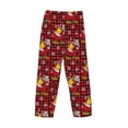 thumbnail image 6 of Balery Vintage Santa Skiing Red Plaid print Men's Pajama Pants,Ultra Lightweight Pjs,Lounge Pant-Large, 6 of 9