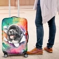 thumbnail image 4 of Funny Watercolor Adorable Newfoundland Peeking Through Torn Paper Effect Travel Luggage Cover Newfie Dog Lover Gifts Suitcase Dust Protective Decor - 00026, 4 of 5