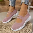 thumbnail image 2 of HEWUQI Women's Knit Slip on 2026 Breathable Walking Mules Orthopedic Backless Tennis Sneakers Arch Support Orthopedic Mesh Work Shoes Pink Size 6.5, 2 of 4