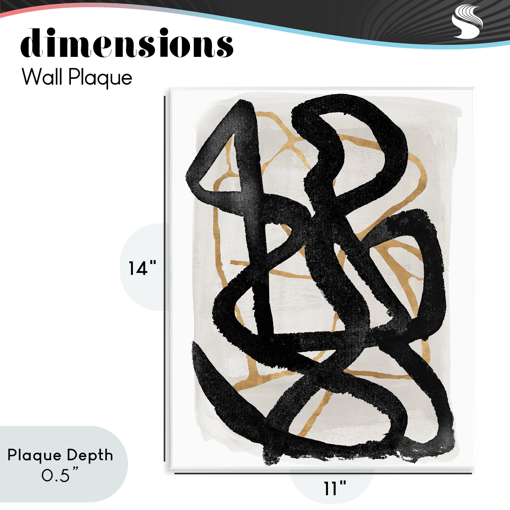 Stupell Industries Hindsight Black & Beige Wall Plaque Art, design by Lucille Price