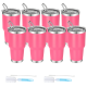 thumbnail image 5 of Paquete de 8 vasos térmicos de acero inoxidable de gran capacidad de 30 oz, diseño de doble pared al vacío para un aislamiento térmico duradero (frío y calor), material apto para alimentos,,blanco, 5 of 22
