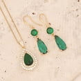thumbnail image 2 of Emerald Zircon Pendant Light Luxury Necklace, 2 of 2