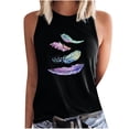 thumbnail image 2 of Summer Saving! Yievot Tank Tops Womens Summer Beach Graphic Sleeveless T Shirt Cute Vacation Women's Tank Cami Vests On Clearance Black M, 2 of 7