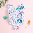 thumbnail image 2 of Girl Swimsuits One Piece Swimwear Quick Dry Ruffle Kids Bathing Suits Girls 12-18 Months, 2 of 6