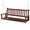 Brown, variant on Costway 3-Person Wooden Outdoor Porch Swing Heavy Duty Patio Hanging Bench Chair White