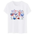 thumbnail image 5 of Pimfylm Women Shirt American Flag Blouses 4th of July T shirt for Women USA Flag Women Tshirt Summer Top Shirt(White,XXL), 5 of 5