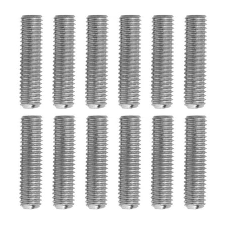 

12Pcs Guitar Screws Clear Thread Metal Tight Connection Electric Guitar Bridge Screws Silver