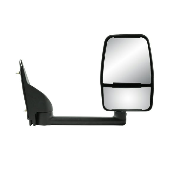 K-Source Exterior Mirror 62169G Exterior Towing Mirror; OEM Replacement; Single; Dual Lens; Black; With PTM Housing; Manual; Foldaway; Without Heated Mirrors; With Turn Signal Indicators