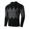 thumbnail image 1 of Rbaofujie Chandail pour Homme à Col Roulé Simulé Assorti de Couleurs, Coupe Ample, Chandail de Base, Chandail Gris à Capuchon pour Ados, 1 of 8