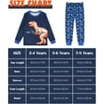 thumbnail image 6 of Boys Pajamas 2 Pieces Pajama Set for Boy Dinosuar Long Set Sleepwear Soft & Cute for Kids 3-8 Years, 6 of 6