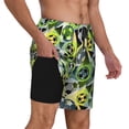 thumbnail image 3 of Picia Football Doodle pattern Mens Swim Trunks with Compression Liner Stretch Beach Shorts Quick Dry with Zipper Pockets No-Chafing Board Shorts-3X-Large, 3 of 9