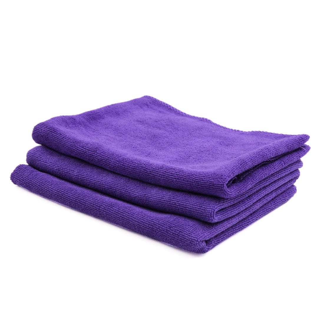 3 Pcs High Absorbing Microfiber Fabric Car Clean Cloth Towel No-scratched for Auto Car Purple
