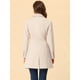 thumbnail image 4 of Abrigos largos de invierno con solapa con muesca y un solo pecho para mujer Gran Blanco XL, 4 of 6