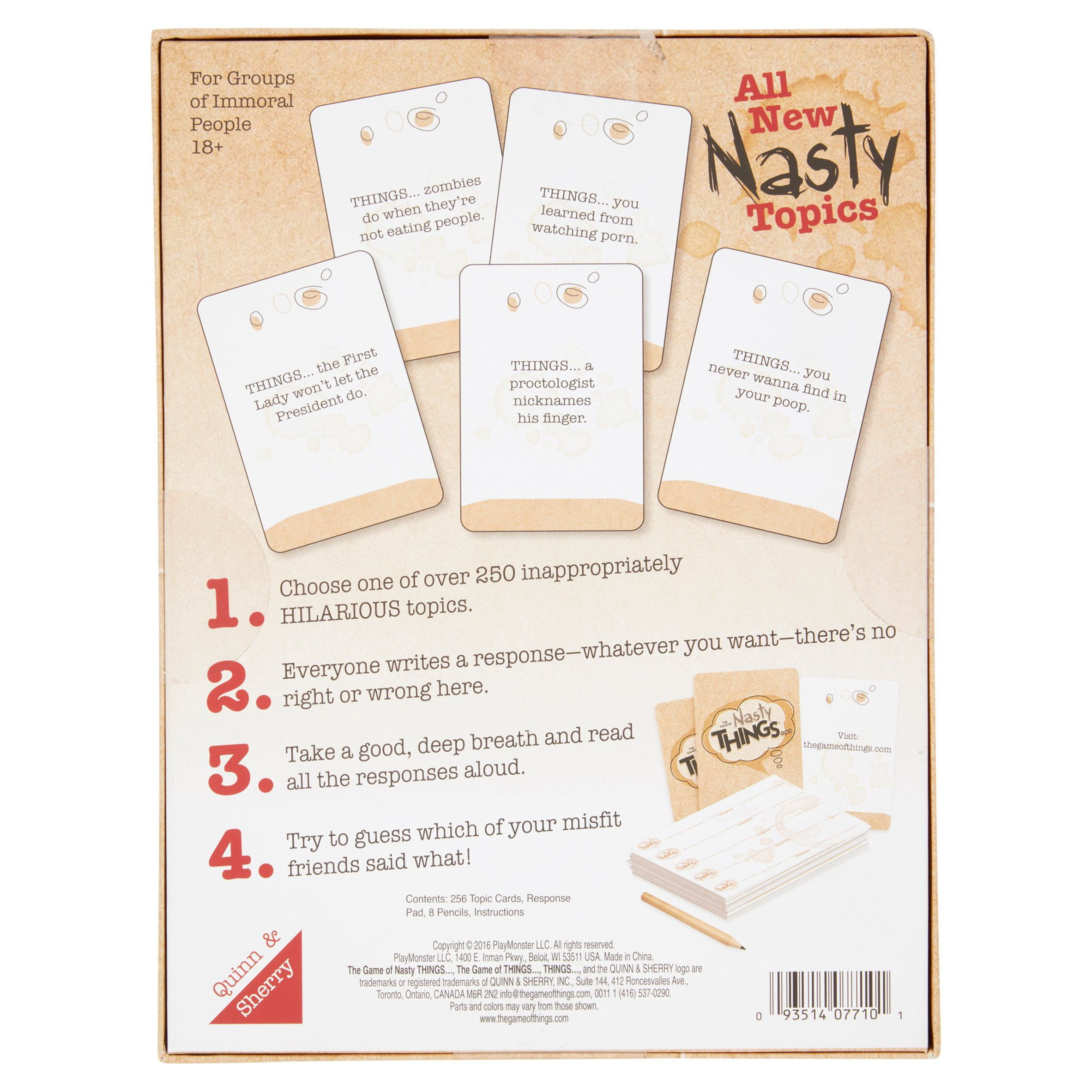 Game of Things Nasty Things Board Game